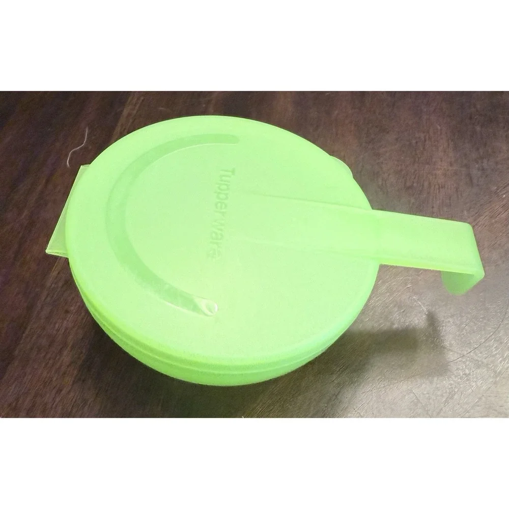 Tupperware Forget Me Not Onion Tomato Citrus Keeper Lime Green